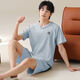 Meng Xinsheng Pure Cotton Short Sleeve Shorts Herren-Heimkleidung für Sommer tragbare antibakterielle Feuchtigkeitsabsorbing und Wunden kann außerhalb des Traum-Kurzarm-Sets von OMM13601 L getragen werden