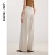 Langzi high-end straight wide-leg pants, temperament formal pants, summer new professional suit pants, white velvet M