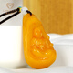 Jiale amber beeswax pendant for men and women naturally oxidized old beeswax chicken oil yellow Buddha pendant natural and authentic