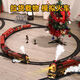 
I Children's Christmas Electric Remote Control Retro Steam Train Toy Track Set Simulation High-speed Car Model Boy Light Version Remote Control Rail Change Christmas Steam Train
