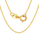 Only double 18K gold necklace for women AU750 fine O-shaped chain platinum clavicle chain sweater o-shaped pendant chain gift gold color 1.38g42cm