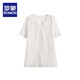 Romon (Romon) 2025 Sommer Neues cooles und atmungsaktives Chiffon-Hemd für Frauen im Sommer Frauen loser Jacquard Lace Spleißen T-Shirt Bildfarbe [Folgen Sie dem Geschäft und geben Sie dem Versand Priorität] L empfohlen 90-110jin [Jin gleich 0,5 kg]