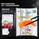 Xinfei 450L side-by-side active sterilization ultra-thin flat inlay supports Hongmeng Zhilian first-level air-cooled frost-free Phantom Gray refrigerator BCD-450WKQ9AT national subsidy