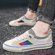 Zapatos para hombres de Woodpecker 2025 NUEVO SUMMER ALTRABLE ALTRADO ANTILO CORTULAR CABLIO ZAPATOS DE UNA PISO PERDE PLAZY BEIJING CANVAS AZULES BEIGE [Nuevo en 2025] 41