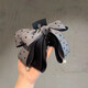 New Korean style gray polka dot bow hairpin with elegant ponytail hair accessory showing hair volume hairpin headgear 1 gray polka dot ponytail clip 4cm bottom clip