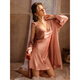 Victoria's sexy pajamas for women pure and erotic silk spring and autumn suspender nightgown summer nightgown 2025 new summer style 6629 two-piece set rose red M