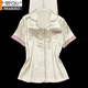 
Modal 2025 new ice silk pajamas for women short-sleeved summer thin silk for outdoor wearable home clothing suit spring and summer FS_9214# cardigan double short lace pocket 2XL