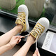 Zapatos para mujeres 2025 Nuevo verano hueco transpirable espesor grueso altura que mejora pequeños zapatos blancos de moda personalizados versátiles zapatos deportivos casuales ygnx-3103 amarillo 37