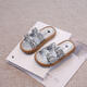 Adorables pantoufles de filles portent l'été nouveau paillettes argentées à la mode fille princesse chaussures pantoufles argent [9913 pantoufles] 26 _shoes longueur d'environ 16,3 cm