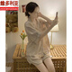 维多利亚的格调睡衣女夏季天冰丝绸2025年新款短袖两件套网红风感碎花家居服 感可外穿WLW-9226 M 【建议80-100斤】