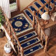 
Sanqihu Chinese-style blue wooden stair step pad Diatom mud water-absorbing anti-slip foot pad Indoor step ladder carpet step foot pad Flowers like brocade-NC-12109 Number of 1 piece 22*55CM