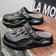
Pilot Camel Sandals 2025 Summer New Men's Sports Outdoor Beach Hole Shoes Driver Anti-Slip-Fitness resistant Sandals Black [Snap Series 13561] 41-42