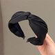 Face-showing small headband, French satin wide-brimmed headband, non-slip hair accessories, headband, flower hair accessories, black headband