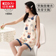 
Red bean (Hodo) integrated pajamas with breast pad for women in summer pure cotton thin vest for summer girls sleeveless home clothes suit with breast pad vest set-Y9856 M Women_Suggested 80-100Jin [Jin equals 0.5 kg]