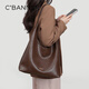 Qianbaidu Cbanner Cowhide Bag Сумка для женской сумки с большой емкостью одно плечо.