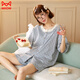 
Cat man pajamas for women in summer cotton ammonia short-sleeved suit cute cartoon bear comfortable breathable sweet can be worn outside home clothes