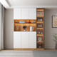OPPEIN (OPPEIN) PARA BAJO Gabinete de pantalla integrado Moderno de almacenamiento Simple Gabinete de vinos para el gabinete de té Gabinete de almacenamiento Estilo de almacenamiento 15280*40*220 SF Express Instalación