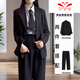 FANAOGE Shoulder Pads to Make You Slim Formal Girls’ Suit Suit Professional Spring and Autumn College Student Interview Temperament Formal Work Clothes Professional Suit + White Shirt + Straight Pants 3 Pieces With Shoulder Pads L Recommended 105-125 Jin Jin equals 0.5 kg For urgent orders, please contact customer service with SF Express