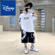 迪士尼（Disney）男童套装2025夏季新款网红套装一整套儿童t恤中大童男孩两件套潮 黑色短袖[SO套装]#687 170 适合身高160左右