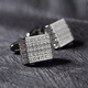 Nosskiss Light Luxus Square Seuchter Kristall Manschettenknopf Französisches Hemd Manschettenknopf Herren Ärmel Nagelmanschetten Geschenkbox Vatertag Geschenk Silber Silber