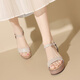 ZHR-Sandalen für Frauen im Sommer, dick-selige Sandalen für Frauen, klassische One-Strip-Strand-Strand-Frauenschuhe M653m 37