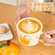 Feiyu Cute Series Orange Girl Ceramic Mark Cup for Women with Lid 330ml Practical and Exquisite Birthday Gift for Girls
