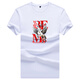 Soodu Shark Brand Camiseta de manga corta Men de verano Color sólido Mercerado Caballo de algodón Impresión Azul a luz [6176#] S _ [100120Jin [Jin equivale a 0.5 kg]]
