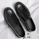 Fat Donglai DL Echtes Leder -Herren -Slipper Lazy Trend Frühlingsschuhe Britische Freizeitlederschuhe Doudou Wenzhou Lederschuhe 3518 Black_t.s.l Genauer Lederstil 38