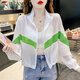 
Woodpecker summer thin breathable sunscreen short jacket for women 2025 new air-conditioning shirt casual tops look slim and loose 58 purple thin, thin, average size 85-130Jin [Jin equals 0.5 kg] can be worn