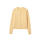 
ROMON 100% wool sweater for women 2025 spring and autumn new fashion retro cable cardigan small sweater jacket for women crystal gray equal size
