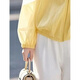 Woodpecker (TUCANO) 2025 summer new design contrast color splicing sunscreen short jacket for women loose and loose versatile long-sleeved top main picture color S recommended 80-100 Jin [Jin equals 0.5 kg]