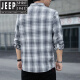Jeep Spirit American Plaid Room Men's 2025 Летняя японская рубашка летняя длинное рукав тонкий солнцезащитный крем