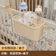 YWZR crib accessories crib storage hanging basket bedside bedside changing table side storage bag hanging bag crib accessories cream white - fully surrounded hanging basket (with cover)