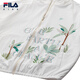 FILA Children's Sun Protection Clothing 2025 Autumn New Loose Hooded Woven Jacket for Boys, Middle and Large Children Standard White-WT 160