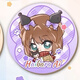 Detective Conan links up with the new 100-Yan Haibara Ai Sanrio Barji, the surrounding tinplate laser badge of 3882-3886, 5 pieces in a set, 58mm tinplate laser badge