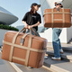 Jiebaina Moving Packing Bag Large Capacity Quilt Clothes Storage Organizing Bag Thickened Oxford Cloth Live-in School Luggage Check-in Bag Mocha Brown Large Double-layer Thickened Oxford Cloth/Lock Reinforced