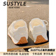 Sustyle Luxury Chaussures féminines 2025 Été Nouvelle chaussures blanches à semelles épaisses respirantes chaussures de femme chaussures en mesh chaussures de formation sportive 9905-3 beige 35