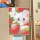 Drei-April-Tiger Süßkatze Digitales Ölmalerei DIY Füllung färbliche handgemelte Heilungscartoon Acrylöl Farbe QX12354 30*40 cm dicke Innenrahmen