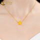 CHINA GOLD Lotus Gold Pendant Women's Pure Gold Goods Lotus Necklace Pendant Father's Day Birthday Gift for My Girlfriend and Mom Lotus Pendant with S925 Silver Chain Approximately 0.1g