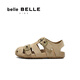 Belle Children's Shoes Roman Sandals 2025 Xiaxin Mall Same Style Comfortable Hollow Casual Toast Shoes 93920B65 Apricot 30