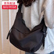 Sudou bag women's bag single shoulder crossbody bag commuting large capacity dumpling bag tote bag canvas bag gift for girlfriend medium black