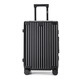 Walker Shop Luggage Aluminum Frame Trolley Case Women's New Men's Suitcase Universal Wheel Boarding Durable Leather Case Black 26 Inches