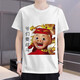 Ayub Pig Man T-Shirt D-Print Cartoon Cartoon Lustige kurzärmelige Sommer-Runde Halshemd Teen Top Men T-1396 S 80-90jin [Jin gleich 0,5 kg]