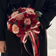 卫辞仿真红玫瑰小红书同款婚礼花束珍珠玫瑰结婚花束新娘手捧花手捧花 （唯爱）红玫瑰+卡布奇诺