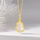 Mingzuan International 18K Gold Gourd Pendant Women's Fulu Chalcedony Pendant Fashionable Temperament Clavicle Chain Birthday Gift for Girlfriend