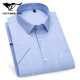 Sieben Wolfs 2025 Sommer Herren-No-Lösungs-Kurzarm-Shirt mit mittleren Altersgeschäften Middel Kleidung Fashion Comfort High-End-Baumwoll-Shirt DX6629 42