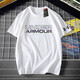 Under Armour UA new sports summer solid color ins round neck T-shirt short-sleeved men and women half-sleeved casual loose fashionable breathable Korean version 11980T-shirt white 5XL
