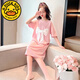 G.DuckKids Girls Summer Ice Silk Nightgown Princess Style Clain à manches minces pyjamas Enfants moyens de taille moyenne Girls Junior School Élèves Loose Home Vêtements à domicile 753 Pink à manches courtes à manches courtes 120 cm Hauteur recommandée 110-120cm 5-6 ans