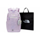 Das North Face Front -Logo bedruckte Nylon Schoolbag Rucksack Rucksack Männer und Frauen gleiche Stil Paare grau lila grauer Lilac