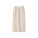 MUJI Women's Milano Ribbed Woven Skirt Long Skirt Women's Fall 25 Women's Clothing BA1QNA5A Off-White L (165/70A)